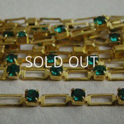 画像2: brass open link chain  "Emerald"