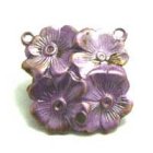 他のイメージ1: violet enamel metal pansy connector