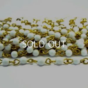 画像1: white acrylic beads link chain