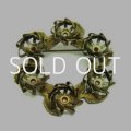 floral wreath brooch finding