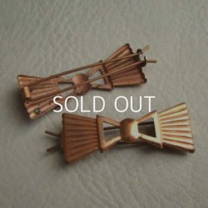 画像1: copper Deco Bow barrette