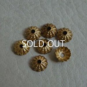 画像1: 5pcs brass 6mm Rib cap