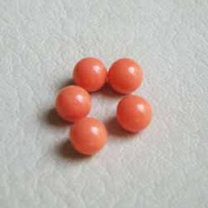 画像1: 5pcs 6mm plastic coral No-hole