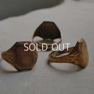画像1: brass Floral ring base