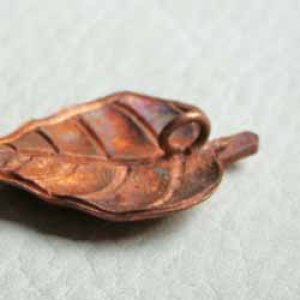 画像3: brass leaf stone setting charm