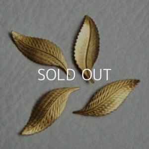 画像1: 2pcs brass 10×28 leaf stamping