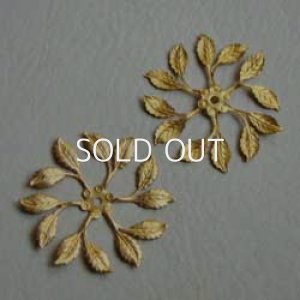 画像1: brass 44mm leaf spray stamping