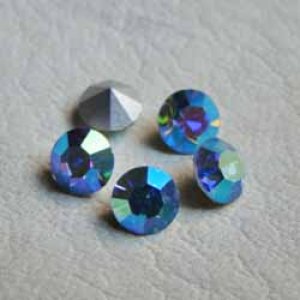 画像1: 5pcs SW 24ss "Light Sapphire AB"
