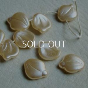 画像1: 15×12 cream leaf pearl