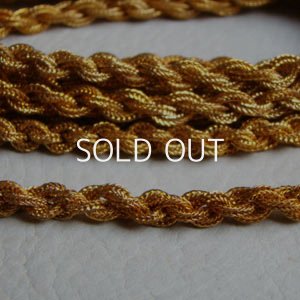 画像1: 20cm brass 6mm braid mesh chain 