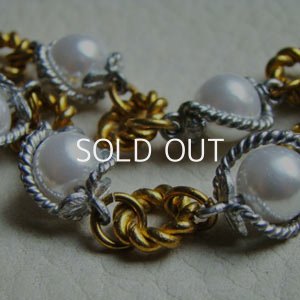画像2: fancy caged pearl link chain