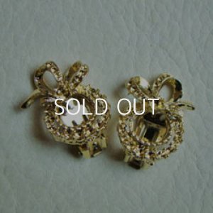 画像1: GP ribbon wreath earring base