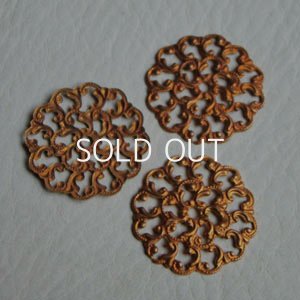 画像1: 25mm copper filigree
