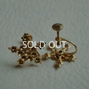 画像1: GP star snowflake earring base
