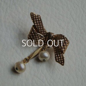画像2: GP checked Bow brooch base