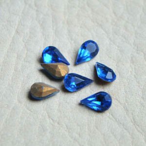 画像3: 2pcs 6×3.6 tear rhinestone