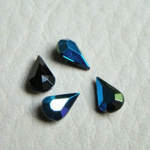 画像1: 2pcs 8×4.8 tear  "Jet AB"