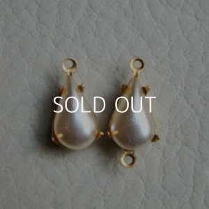画像2: 2pcs 13×7.8 TEAR Off-White pearl