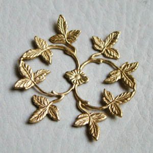 画像2: 36x39 brass leaf spray stamping