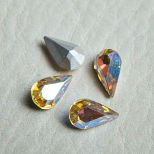 画像1: 2pcs 10×6 tear rhinestone