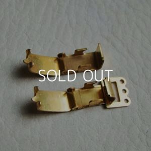 画像2: 2pcs brass 5×11 lined fold over clasp