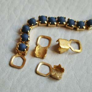画像1: 4pcs brass 17ss/ 32pp chain end SQ