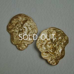画像1: brass Lady Face stamping