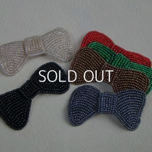 画像2: vintage bead Bow applique
