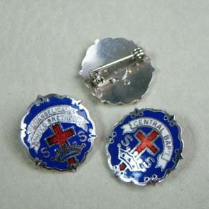 画像1: enameled metal Sunday School Pin