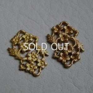 画像2: brass floral setting connector