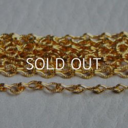 画像1: brass 4×3mm textured chain 