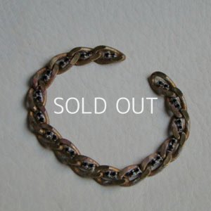 画像1: 7mm brass / Jet stone chain section