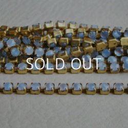 画像1: "blue opal" 4mm glass stone chain 