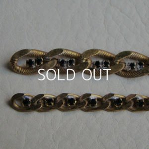 画像4: 5mm brass / Jet stone chain section
