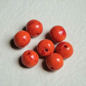 画像1: 2pcs 9~10mm coral matrix