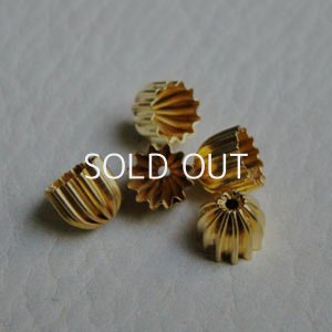 画像1: 2pcs brass 7mm corrugate cap
