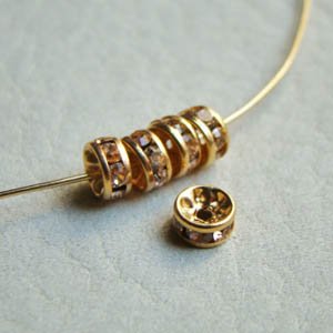 画像1: 5pcs SW 5mm Rondelle GP / Light Peach
