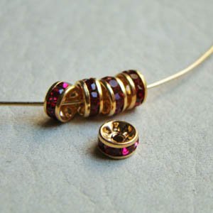 画像1: 5pcs SW 5mm Rondelle GP / Ruby