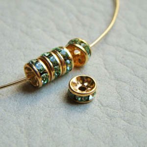 画像1: 5pcs SW 5mm Rondelle GP / Chrysolite