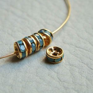 画像1: 5pcs SW 5mm Rondelle GP / Pacific Opal