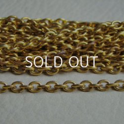 画像1: brass 5×4mm oval link chain