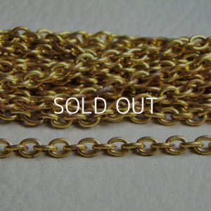 画像1: brass 5×4mm oval link chain