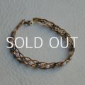 18cm brass & Gray pearl chain bracelet
