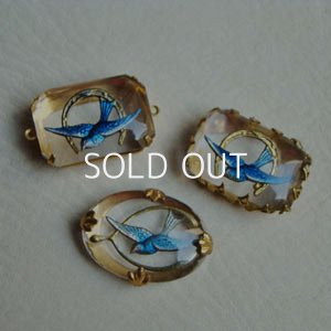 画像3: 28×20 Blue Bird intaglio cabochon