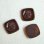 画像1: 14mm RD/SQ brown glass cameo (1)