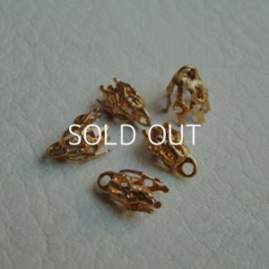 画像1: 4pcs 7mm filigree end cap