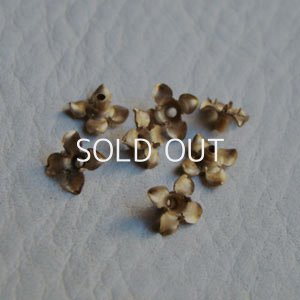 画像1: 5pcs brass tiny setting flower