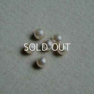 画像1: 6pcs 4mm ivory No-hole pearl