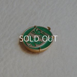 画像2: green enamel crest stamping