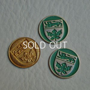 画像1: green enamel crest stamping